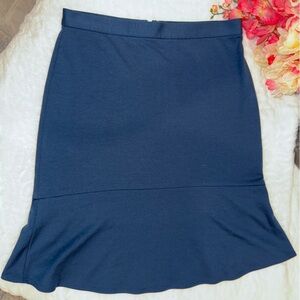 BCBGMaxAzria Navy Blue Flared Skirt Size Small